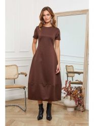 Joséfine Sukienka "Lioris" w kolorze brązowym rozmiar: S. Brązowe sukienki damskie Joséfine, bez wzorów, bez ramiączek. Za 135.49 zł.