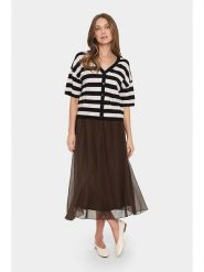 SAINT TROPEZ Kardigan w kolorze czarno-beżowym rozmiar: M. Brązowe kardigany damskie Saint Tropez, m, bez wzorów, z wiskozy. Za 100.99 zł.