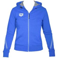 Damska bluza z kapturem full zip Arena Team Line. Niebieskie bluzy damskie Arena, l, bez wzorów, z materiału, z kapturem. Za 313.50 zł.
