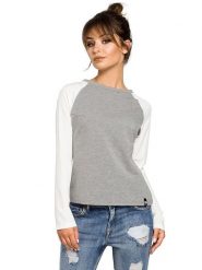Be Wear Koszulka w kolorze szaro-białym rozmiar: M. Białe bluzki damskie Be Wear, m, bez wzorów, bez kołnierzyka, bez ramiączek. Za 118.56 zł.
