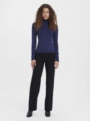 Vero Moda Koszulka w kolorze granatowym rozmiar: L. Niebieskie koszulki damskie Vero Moda, l, bez wzorów, bez kołnierzyka, bez ramiączek. Za 61.46 zł.
