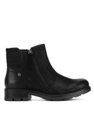 Go Soft Botki WI23-DEMETRA-21 Czarny. Czarne botki damskie GO SOFT, z nubiku, bez obcasa, na płaskiej podeszwie, bez zapięcia. Za 259.99 zł.