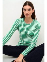 CULTURE Koszulka w kolorze zielonym rozmiar: XL. Zielone bluzki damskie Culture, xl, bez wzorów, bez kołnierzyka, bez ramiączek. Za 84.21 zł.