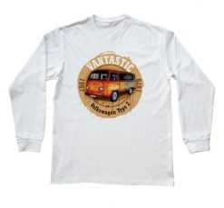VW T2 — bluzka z długim rękawem (Rozmiar: S (dorosła); Kolor koszulki: biały; Rodzaj nadruku: VW T2). Białe bluzki damskie nikiniki, s, bez wzorów, z bawełny, wakacyjne, bez kołnierzyka, bez ramiączek. Za 89.00 zł.