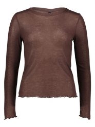 Vero Moda Koszulka w kolorze brązowym rozmiar: L. Brązowe bluzki damskie Vero Moda, l, bez wzorów, bez kołnierzyka, bez ramiączek. Za 61.60 zł.