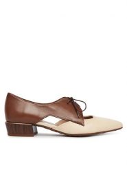 Hispanitas Półbuty BHV264628 C001 Écru. Czółenka damskie Hispanitas, bez wzorów, ze skóry, bez obcasa, na obcasie. Za 609.99 zł.