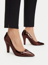 Nine West Czółenka CEO-CD25-320-1 Brązowy. Brązowe czółenka damskie Nine West, bez wzorów, ze skóry, bez obcasa. Za 249.99 zł.