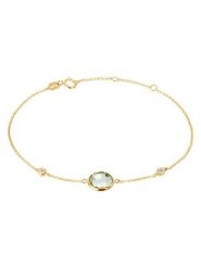 DIA DIAMONDS Pozłacana bransoletka z diamentami i ametystem rozmiar: onesize. Zielone bransoletki damskie DIA DIAMONDS, pozłacane. Za 184.95 zł.