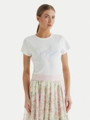 JOOP! Jeans T-Shirt Tineta 10019315 30102094 Biały Regular Fit. Białe t-shirty damskie Joop! Jeans, l, bez wzorów, z bawełny, bez kołnierzyka. Za 379.99 zł.