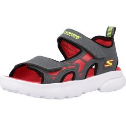 Sandały Skechers Model 406513l Kolor Szary. Szare sandały damskie Skechers, bez wzorów, z materiału, bez obcasa, bez zapięcia. Za 208.00 zł.