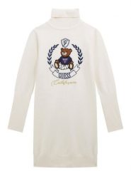 Guess Sukienka dzianinowa J5BK21 Z3GS0 Écru Regular Fit. Sukienki dziewczęce Guess, z aplikacjami, z dzianiny, bez ramiączek, proste. Za 239.99 zł.