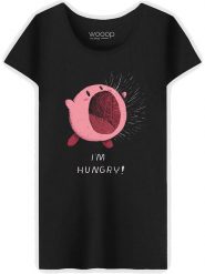 WOOOP Koszulka "I'm Hungry" w kolorze czarnym rozmiar: L. Czarne koszulki damskie Wooop, l, bez wzorów, z bawełny, bez kołnierzyka, bez ramiączek. Za 56.99 zł.
