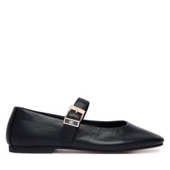 Baleriny Tommy Hilfiger. Czarne balerinki damskie Tommy Hilfiger, bez wzorów. Za 529.99 zł.