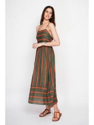 Le Jardin du Lin Sukienka w kolorze khaki rozmiar: 38. Brązowe sukienki damskie Le jardin du lin, bez wzorów, bez ramiączek. Za 149.95 zł.