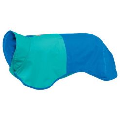 Kurtka przeciwdeszczowa dla psa Ruffwear Sun Shower Jacket. Niebieskie kurtki damskie RUFFWEAR, m, bez wzorów, bez kaptura. Za 314.99 zł.