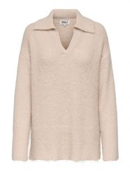 ONLY Sweter w kolorze beżowym rozmiar: M. Brązowe swetry klasyczne damskie Only, m, bez kołnierzyka. Za 130.99 zł.