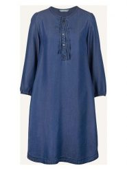 Finside Sukienka "Hilla" w kolorze niebieskim rozmiar: 42. Niebieskie sukienki damskie finside, bez wzorów, z lyocellu, bez ramiączek. Za 249.17 zł.