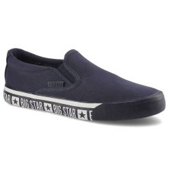 Granatowe Tenisówki Big Star Wygodne Damskie Buty. Niebieskie obuwie sportowe damskie Big Star, na wiosnę, bez zapięcia, tenisowe. Za 89.00 zł.