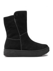 Caprice Botki 9-26403-43 Czarny. Czarne botki damskie Caprice, ze skóry, bez obcasa, na płaskiej podeszwie, bez zapięcia. Za 599.99 zł.