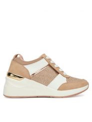 DeeZee Sneakersy AM1109 Różowy. Czerwone obuwie sportowe damskie DeeZee, ze skóry, bez zapięcia. Za 159.99 zł.