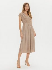 Motivi Sukienka koktajlowa 7236W001352N Złoty Regular Fit. Żółte sukienki damskie Motivi, bez wzorów, z syntetyku, wizytowe, bez ramiączek. Za 319.99 zł.