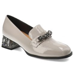 Szare Półbuty S.Barski Eleganckie Obuwie Damskie. Szare półbuty damskie S.BARSKI, na wiosnę, bez wzorów, ze skóry ekologicznej, bez obcasa, na obcasie, bez zapięcia. Za 229.00 zł.