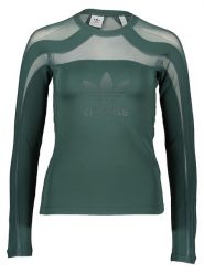 Adidas Koszulka w kolorze zielonym rozmiar: 34. Zielone bluzki damskie Adidas, bez wzorów, bez kołnierzyka, bez ramiączek. Za 92.21 zł.