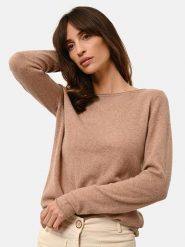 Just Cashmere Kaszmirowy sweter "Grace" w kolorze beżowym rozmiar: M. Brązowe swetry klasyczne damskie Just Cashmere, m, z kaszmiru, bez kołnierzyka. Za 243.84 zł.