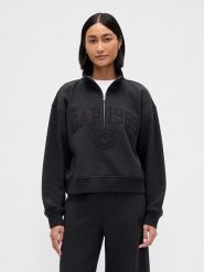 GAP Bluza w kolorze czarnym rozmiar: S. Czarne bluzy damskie GAP, s, bez wzorów, bez kaptura. Za 132.98 zł.