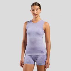 Koszulka damska bez rękawów Odlo PERFORMANCE LIGHT - RAIN DYE BL TOP crew neck. Fioletowe koszulki damskie ODLO, l, bez wzorów, bez kołnierzyka, bez ramiączek. Za 206.25 zł.
