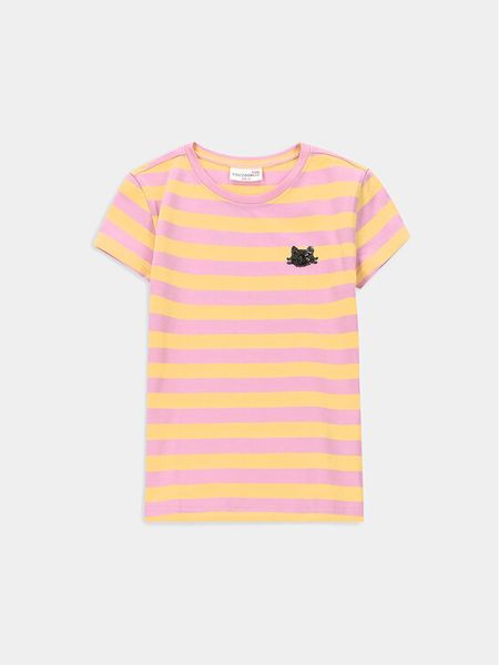 Coccodrillo T-Shirt WC4143205CEK Kolorowy Regular Fit. Koszulki i t-shirty dziewczęce COCCODRILLO, bez wzorów, z bawełny, bez kołnierzyka, bez ramiączek. Za 39.99 zł.