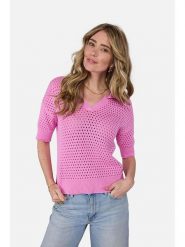 LIEBLINGSSTÜCK Sweter "Pinsa" w kolorze różowym rozmiar: 46. Różowe swetry klasyczne damskie LIEBLINGSSTÜCK, z bawełny, bez kołnierzyka. Za 223.99 zł.