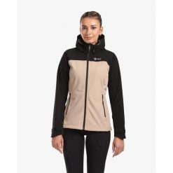 Damska kurtka softshell Kilpi RAVIA-W. Brązowe kurtki sportowe damskie Kilpi, m, bez wzorów, z softshellu, bez kaptura. Za 318.77 zł.