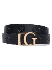 Guess Pasek w kolorze bordowym rozmiar: 95. Czerwone paski damskie Guess, z aplikacjami, z materiału. Za 243.84 zł.