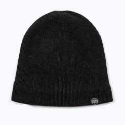 Czapka zimowa Pitbull Beanie Pitbull Hansel. Czarne czapki damskie PITBULL, na zimę, bez wzorów, z materiału. Za 62.99 zł.