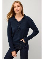 Ellos Sweter "Sally" w kolorze granatowym rozmiar: 42/44. Niebieskie swetry klasyczne damskie ellos, bez kołnierzyka. Za 114.17 zł.