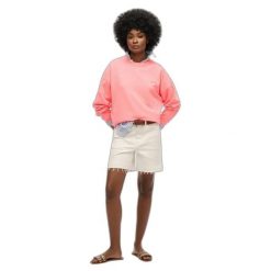 Bluza damska Superdry Essential. Brązowe bluzy damskie Superdry, bez wzorów, bez kaptura. Za 237.05 zł.