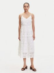 YAS Sukienka letnia Lifa 26037183 Biały Regular Fit. Białe sukienki damskie YAS, bez wzorów, z syntetyku, bez ramiączek. Za 319.99 zł.