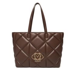 Torebka LOVE MOSCHINO. Brązowe shopper bag Love Moschino, bez wzorów, bez dodatków. Za 849.99 zł.
