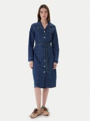 Vero Moda Sukienka jeansowa Telly 10338086 Niebieski Regular Fit. Niebieskie sukienki damskie Vero Moda, bez wzorów, z bawełny, bez ramiączek. Za 269.99 zł.