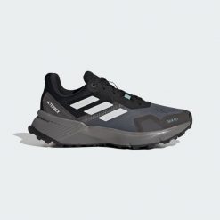 Buty Terrex Soulstride RAIN.RDY Trail Running. Białe obuwie sportowe damskie Adidas, z materiału, bez zapięcia, do biegania. Za 421.99 zł.