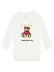 Guess Sukienka dzianinowa K5BK01 Z3GS0 Écru Regular Fit. Sukienki dziewczęce Guess, z aplikacjami, z dzianiny, bez ramiączek, proste. Za 149.99 zł.