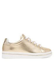 Guess Sneakersy FLTSS3 LEL12 Złoty. Żółte obuwie sportowe damskie Guess, ze skóry, bez zapięcia. Za 379.99 zł.