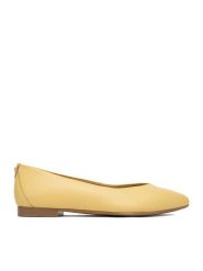 Lasocki Baleriny CEO-RST-KAJA-66 Żółty. Żółte balerinki damskie Lasocki, bez wzorów, ze skóry. Za 149.99 zł.