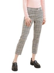 Tom Tailor Spodnie w kolorze beżowo-szarym rozmiar: M. Szare spodnie materiałowe damskie Tom Tailor, bez wzorów, z materiału. Za 92.21 zł.