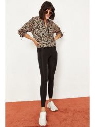 Bianco Lucci Legginsy w kolorze czarnym rozmiar: S. Czarne legginsy damskie Bianco Lucci, s, bez wzorów. Za 57.06 zł.