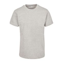 Koszulka Unisex Dla Dorosłych Z Bawełny Czesanej Premium Heather. Szare bluzki damskie BUILD YOUR BRAND, m, bez wzorów, z bawełny, bez kołnierzyka, bez ramiączek. Za 73.99 zł.