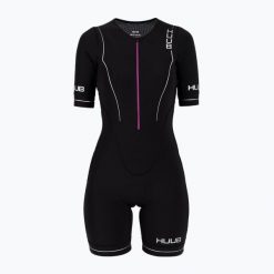 Kombinezon triathlonowy damski HUUB Aura Long Course Tri Suit. Czarne kombinezony damskie HUUB, l, bez wzorów, ze skóry, bez kołnierzyka, bez ramiączek. Za 589.99 zł.