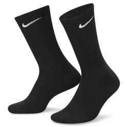 Skarpety Nike Everyday Cush Crew 6 par, Dri-FIT, amortyzowane. Czarne skarpetki damskie Nike, bez wzorów, z bawełny. Za 89.00 zł.