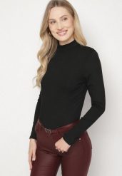 Czarna Bluzka Golf Typu Longsleeve Altera. Czarne golfy damskie Born2be, l, bez wzorów, z jeansu, bez ramiączek. Za 49.99 zł.